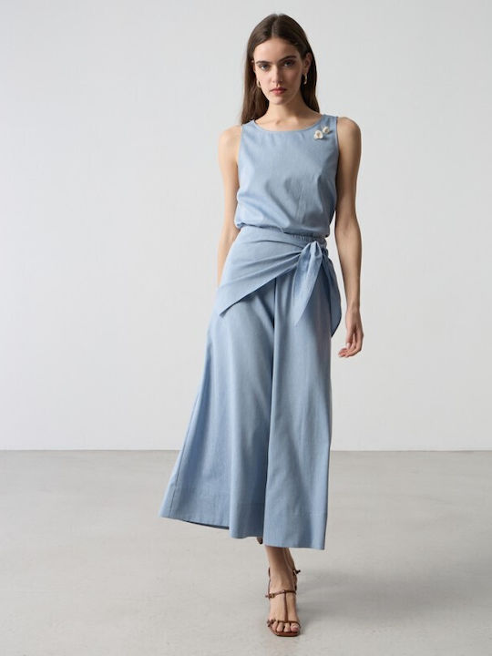 Damen Hellblaues Satz mit Hose