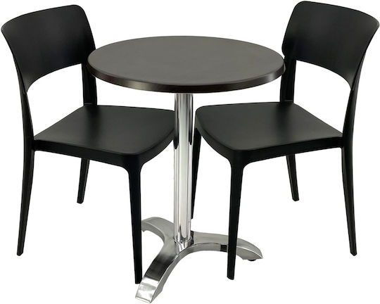 Dining Room Set for Small Outdoor Spaces 3 Pieces New Wenge
