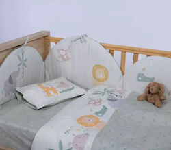 Nef-Nef Homeware Savana Πάντα Κλασική για τα Κάγκελα της Κούνιας Πράσινη 40cm