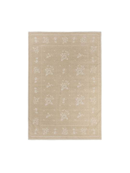 Tzikas Carpets Flora 061 119 Summer Bedroom Rug Sets Cotton Ecru 3 Pieces