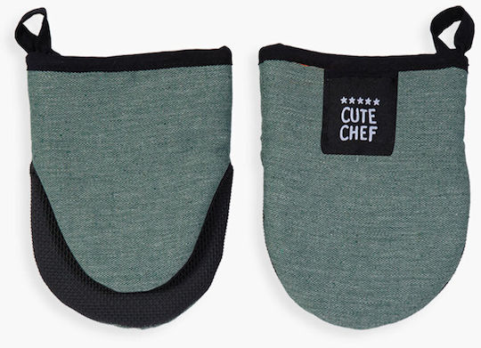Nef-Nef Homeware Lorin Ofenhandschuh Stoff Grün 2 Stück