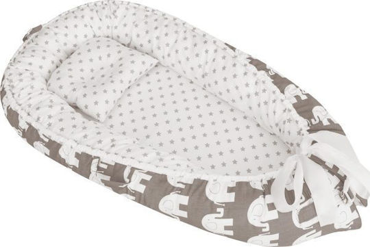 Greco Strom Βρεφικό Μαξιλάρι Μείωσης Χώρου Elephant Grey 28x35εκ.