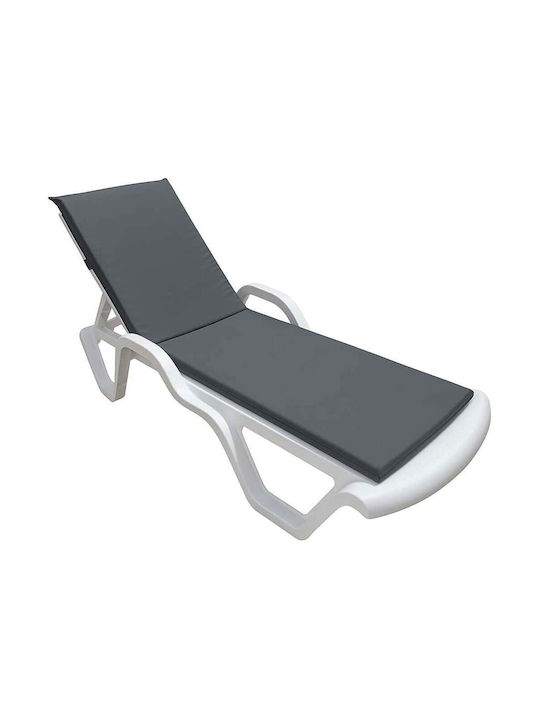 Sofa Del Atelier Waterproof Sunbed Cushion with Backrest Grey 60x180cm