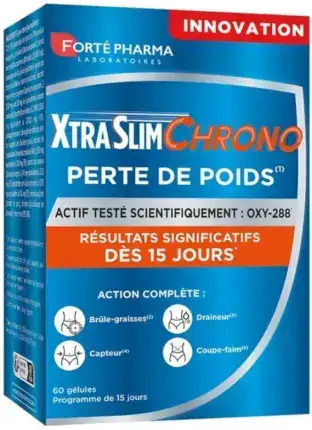 Forte Pharma Xtraslim Chrono Συμπλήρωμα για Αδυνάτισμα 60 ταμπλέτες 60 κάψουλες