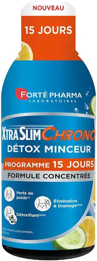 Forte Pharma Xtraslim Chrono Detox Συμπλήρωμα για Αδυνάτισμα 450ml Αγγούρι-Λεμόνι