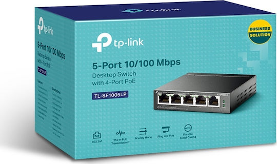 TP-LINK TL-SF1005LP v3 Unmanaged L2 PoE Switch with 5 Ethernet Ports