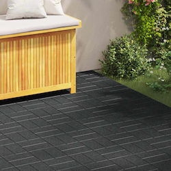 vidaXL Pathway for Garden Flooring Made of Rubber 40.5x40.5cm 6 Pieces