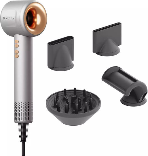 Beautifly Ionboost Hair Dryer Ionization Diffuser Cold Air 1600w 3 Speeds 4 Temperatures
