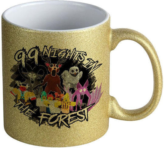 Koupakoupa Roblox 99 Nights In The Forest Ceramic Mug Gold 330ml