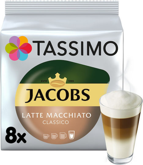Tassimo Kaffee- und Getränkekapseln Espresso Macchiato Classico Kompatibilität mit Maschine Tassimo 8 Stück