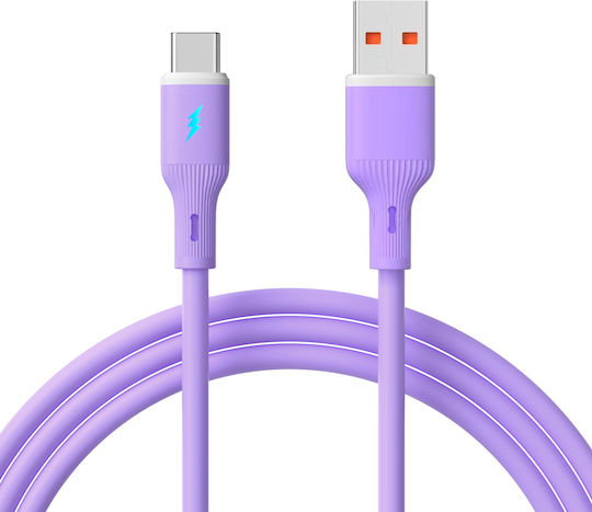 Usb Type C Usb A Cable 1m Ak-usb-65 Silicone Purple