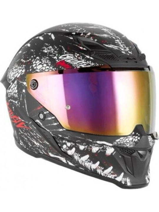 Nox Goliath Raptor Matt Black/Red Κράνος Μηχανής Full Face ECE 22.06 1550gr