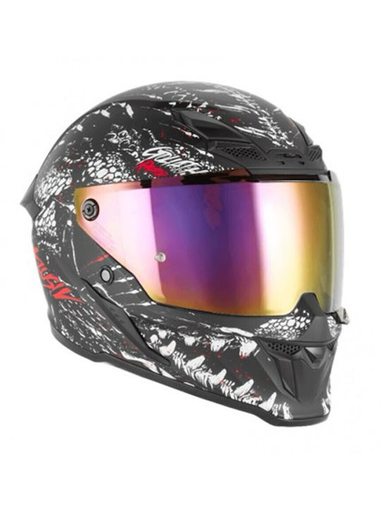 Nox Goliath Raptor Matt Black/Red Κράνος Μηχανής Full Face ECE 22.06 1550gr