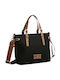Damen Tote Handtasche Schwarz