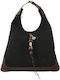Fabric Women's Shoulder Handbag Black