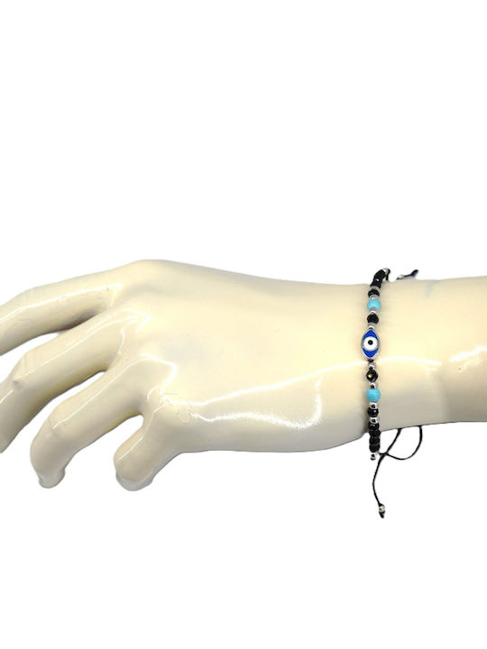 Elegant Women's Macrame Bracelet with Eye Design Made of Cord