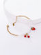 Chrysothemiss Damen Armband Fruity Duo Perlen Edelstahl Stahl Erdbeere Kirsche