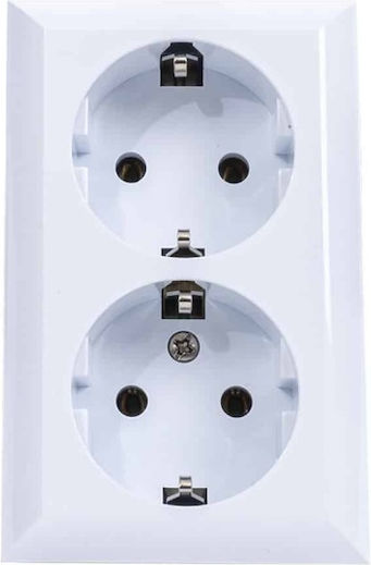 Double Socket Cp Pt Quatric 16a 250v Qc-6-0311