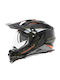 Nox N312 Track Orange/Khaki Gloss Motorcycle Helmet On-Off ECE 22.06 with Sun Visor