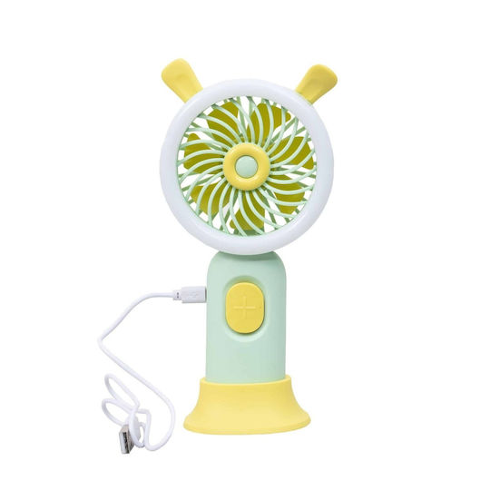 Вентилатор За Ръка USB Захранване 3.7W 3 Скорости Стойка Зелен Zts 8241