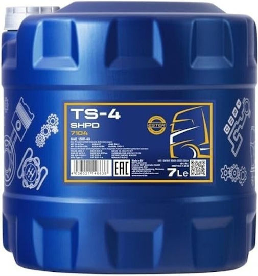 Mannol TS-4 SHPD Extra Car Lubricant 15W-40 7lt