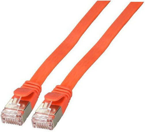 EFB Flat U/FTP (STP) Cat.6a (Gigabit) Καλώδιο Δικτύου Ethernet 0.15m Κόκκινο
