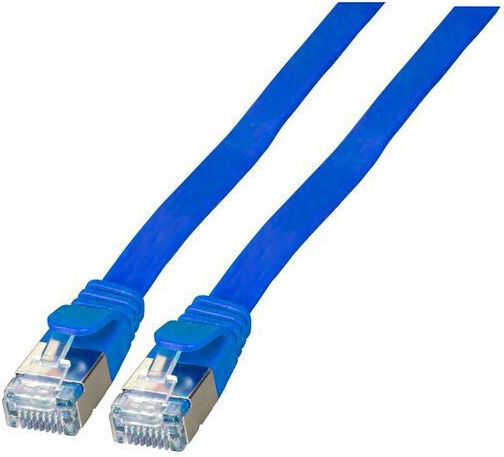 EFB Flat U/FTP (STP) Cat.6a (Gigabit) Καλώδιο Δικτύου Ethernet 0.15m Μπλε