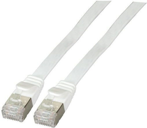 EFB Flaches U/FTP (STP) Cat.6a Netzwerkkabel Ethernet 0.15m Weiß