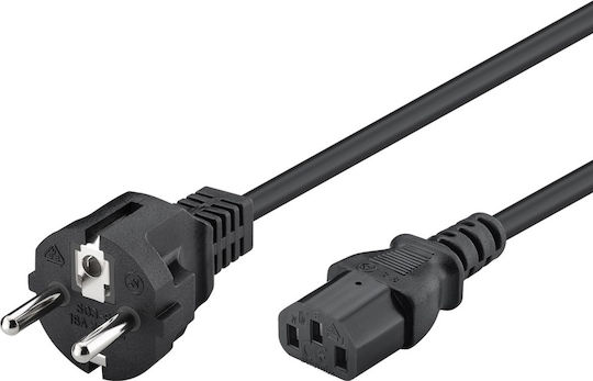 Powertech Кабел Schuko - Schuko 1m Черен CAB-P048