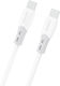 Dudao Cablu USB 2.0 USB-C masculin - USB-C 60W Alb 2m