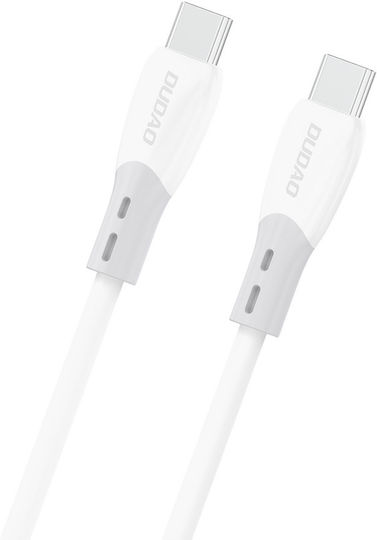 Dudao Cablu USB 2.0 USB-C masculin - USB-C 60W Alb 2m