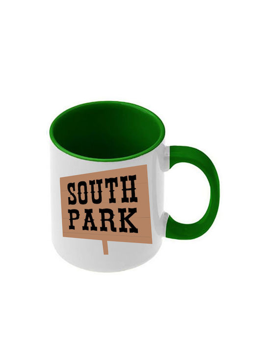 Κούπα South Park Σκούρα Πράσινη Λαβή Εσωτερικό