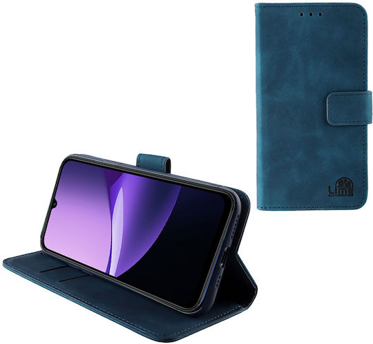 Lime Essential Magnet Book Synthetic Leather / Silicone Blue for Redmi 15C 5G