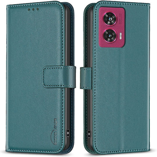 Binfen Book Synthetic Leather / Silicone Green (Motorola Edge 50 Fusion)