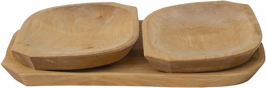 Servierplatten Käse Hölzernes 38x22x2.5cm 3 Stück