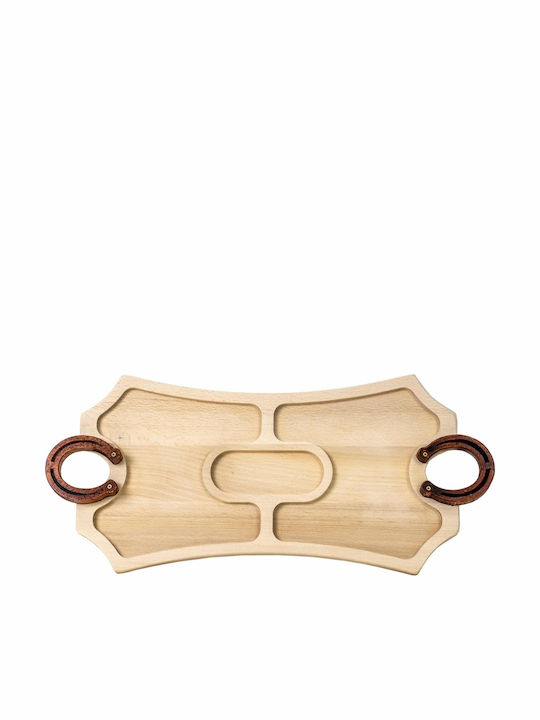 Serving Platter with Handle Wooden 56x25.5cm