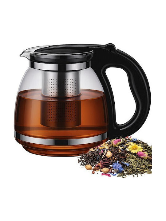 Teapot with Filter Glass Gray 2000ml