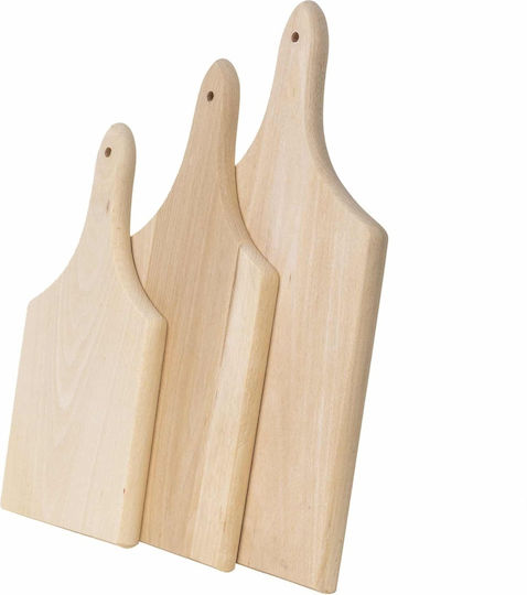 Set Wooden Beige Chopping Boards 3 Pieces