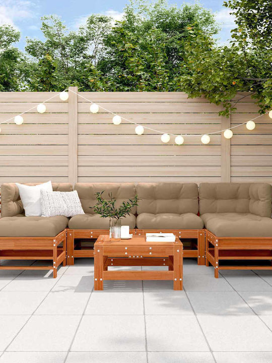 Garten- und Outdoor-Möbelsets 7 Stück mit Kissen