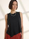 Women's Sleeveless Blouse Black
