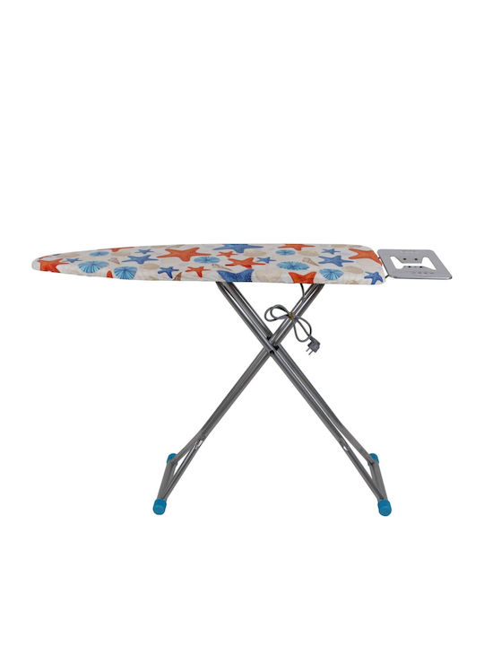 Masă de Călcat pentru Fier de Călcat cu Aburi Compactă cu Priză 112x36cm