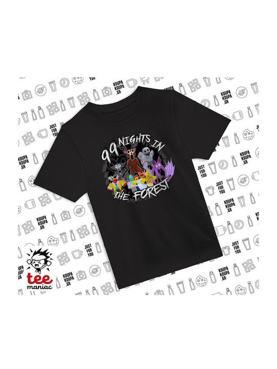 Kinderoberteil Schwarz Roblox 99 Nächte Im Wald KP_33207_tshirt-kid-schwarz