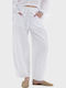 Women's Fabric Trousers White