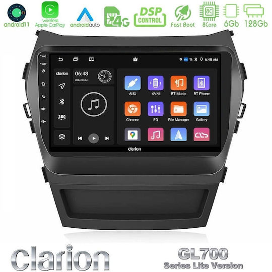 Clarion Car Audio System for Hyundai iX45 2012-2017 Bluetooth USB WiFi GPS Apple CarPlay Android Auto with 9" Touch Screen