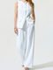 Pantaloni Dama Crep Croială Regular Alb
