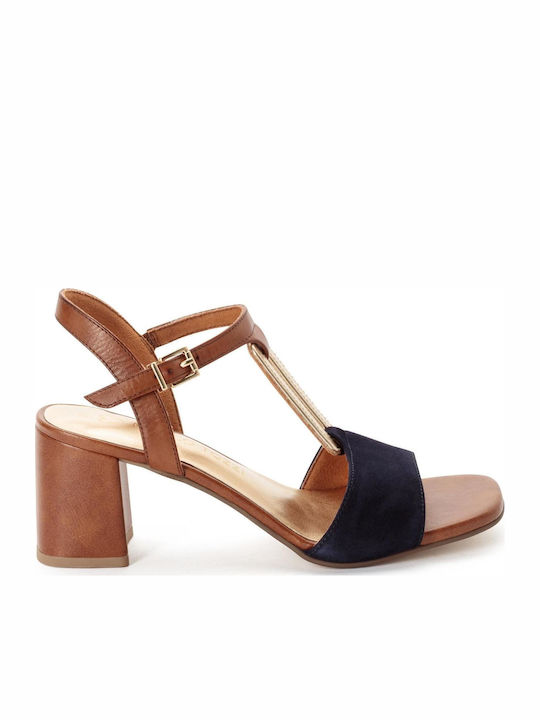 Leather Sandals Navy Blue
