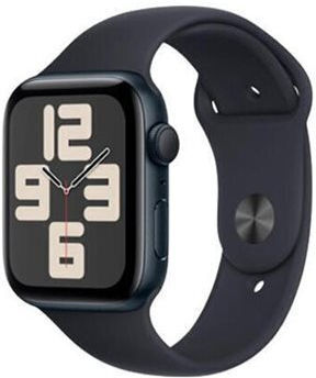 Apple Watch SE 2024 Cellular Aluminum 44mm Waterproof with eSIM and Heart Rate Monitor Midnight with Ink Sport Band M/L