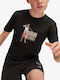 Παιδικό T-shirt Black Graphic Tee