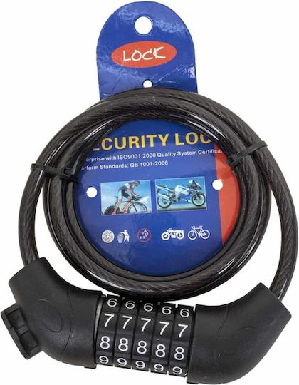 Bicycle Lock Combination 5 Digits 100cm Z-tools Zts9119