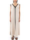Rochie De Vară Maxi Culoare Ecru